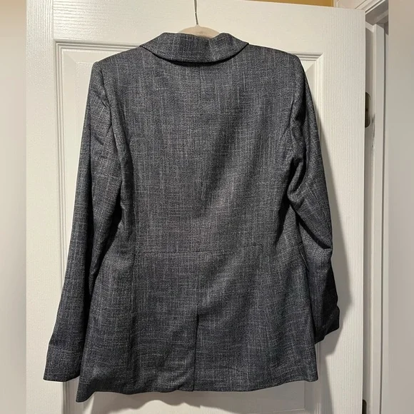 WHITE HOUSE BLACK MARKET SUITING BLAZER NAVY/WHITE SIZE 10 NWT! - Picture 2 of 2